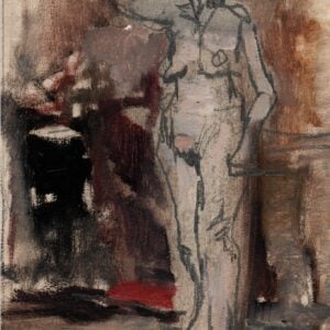 "Figure in Interior" Oil on Canvas