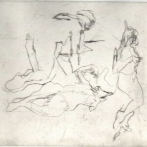 "Three Figures" Lithograph on Paper
