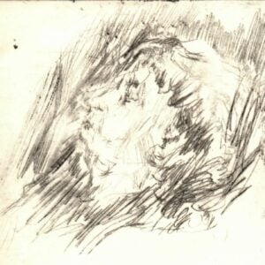 "Portrait Side View " Etching on Paper
