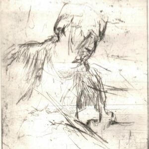 "Seated Figure" Etching on Paper