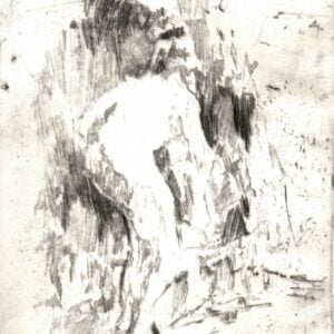 5. “Nude from Behind” Lithograph on Paper