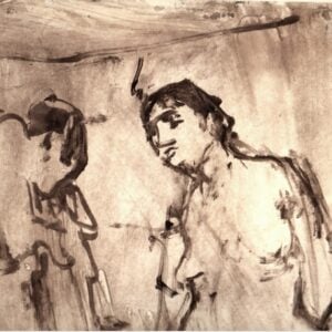 “Two Female Torsos” Lithograph on Paper