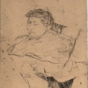 "Seated Figure" Lithograph on Paper