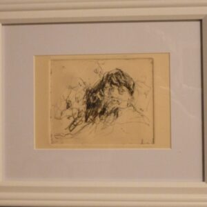 "Woman's Head Profile" Etching on Paper